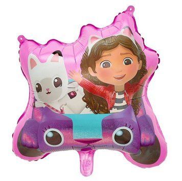 Foil ball 5556 Dollhouse Gabby pink 55*55 (China), 1 шт., Helium or air, Габбі